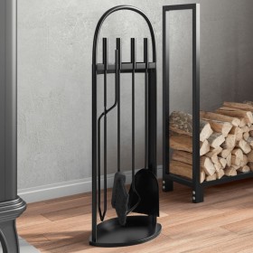 Fireplace tool set 5 pieces steel 23x15x66 cm by , fireplace tools - Ref: Foro24-156379, Price: 67,03 €, Discount: %