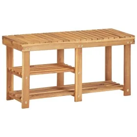 Solid acacia wood shoe rack 90x32x46 cm by vidaXL, Shoe racks and shoe organizers - Ref: Foro24-45932, Price: 77,68 €, Discou...