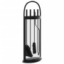 Set de herramientas para chimenea 5 pzas acero 23x15x66 cm