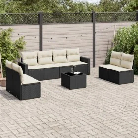 8-piece garden sofa set and black synthetic rattan cushions by , Garden sets - Ref: Foro24-3218846, Price: 490,47 €, Discount: %