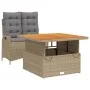 2-piece garden dining set with beige synthetic rattan cushions by , Garden sets - Ref: Foro24-3277487, Price: 358,31 €, Disco...
