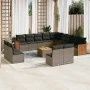 14-teilige Gartensofagarnitur mit grauen synthetischen Rattankissen von , Gartensets - Ref: Foro24-3228174, Preis: 832,58 €, ...