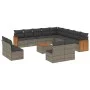 14-piece garden sofa set with gray synthetic rattan cushions by , Garden sets - Ref: Foro24-3228174, Price: 832,58 €, Discoun...