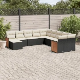 11-piece garden sofa set and black synthetic rattan cushions by , Garden sets - Ref: Foro24-3228247, Price: 639,81 €, Discoun...