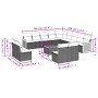 14-piece garden sofa set with gray synthetic rattan cushions by , Garden sets - Ref: Foro24-3228174, Price: 821,74 €, Discoun...