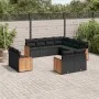 11-teiliges Gartensofa-Set und schwarze synthetische Rattankissen von , Gartensets - Ref: Foro24-3228176, Preis: 761,02 €, Ra...