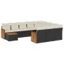 11-piece garden sofa set and black synthetic rattan cushions by , Garden sets - Ref: Foro24-3228044, Price: 639,35 €, Discoun...
