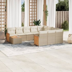 11-piece garden sofa set with beige synthetic rattan cushions by , Garden sets - Ref: Foro24-3228046, Price: 656,51 €, Discou...