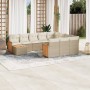 11-teiliges Gartensofa-Set mit beigen synthetischen Rattankissen von , Gartensets - Ref: Foro24-3228046, Preis: 655,77 €, Rab...