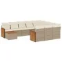 11-teiliges Gartensofa-Set mit beigen synthetischen Rattankissen von , Gartensets - Ref: Foro24-3228046, Preis: 704,20 €, Rab...