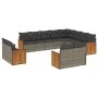 12-piece garden sofa set with gray synthetic rattan cushions by , Garden sets - Ref: Foro24-3228195, Price: 857,02 €, Discoun...