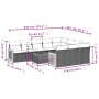 11-piece garden sofa set and gray synthetic rattan cushions by , Garden sets - Ref: Foro24-3228027, Price: 634,68 €, Discount: %