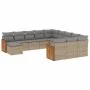 12-piece garden sofa set and brown synthetic rattan cushions by , Garden sets - Ref: Foro24-3228264, Price: 729,03 €, Discoun...