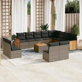 Garden sofa set with cushions 13 pieces gray synthetic rattan by , Garden sets - Ref: Foro24-3228160, Price: 781,18 €, Discou...