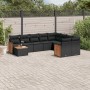 Gartensofa-Set 10-teilig mit schwarzen synthetischen Rattankissen von , Gartensets - Ref: Foro24-3227994, Preis: 604,52 €, Ra...