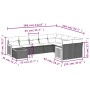 Gartensofa-Set 10-teilig mit schwarzen synthetischen Rattankissen von , Gartensets - Ref: Foro24-3227994, Preis: 604,52 €, Ra...