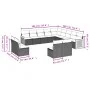 Garden sofa and cushion set 13 pieces black synthetic rattan by , Garden sets - Ref: Foro24-3228162, Price: 832,50 €, Discoun...