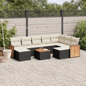 Garden sofa set 10 pieces with black synthetic rattan cushions by , Garden sets - Ref: Foro24-3228226, Price: 534,63 €, Disco...