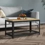Mesita de centro MDF y hierro marrón claro y negro 90x45x45 cm de vidaXL, Mesas de centro - Ref: Foro24-286081, Precio: 78,90...
