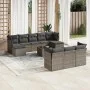 11-piece garden sofa set and gray synthetic rattan cushions by , Garden sets - Ref: Foro24-3218340, Price: 613,75 €, Discount: %