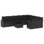Set de sofás de jardín 10 pzas cojines ratán sintético negro de , Conjuntos de jardín - Ref: Foro24-3219435, Precio: 621,95 €...