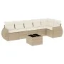 7-piece garden sofa set and beige synthetic rattan cushions by , Garden sets - Ref: Foro24-3221397, Price: 525,38 €, Discount: %