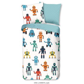 Good Morning Funda de edredón infantil Robots 135x200 cm