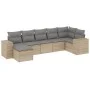 7-teiliges Gartensofa-Set und beigefarbene synthetische Rattankissen von , Gartensets - Ref: Foro24-3222878, Preis: 454,17 €,...