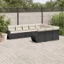 Garden sofa set 10 pieces with black synthetic rattan cushions by , Modular outdoor sofas - Ref: Foro24-3221885, Price: 621,1...