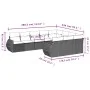 Garden sofa set 10 pieces with black synthetic rattan cushions by , Modular outdoor sofas - Ref: Foro24-3221885, Price: 621,1...