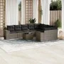 10-teilige Gartensofagarnitur mit grauen synthetischen Rattankissen von , Gartensets - Ref: Foro24-3223049, Preis: 609,43 €, ...