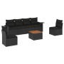 7-piece garden dining set and black synthetic rattan cushions by , Modular outdoor sofas - Ref: Foro24-3224508, Price: 421,67...