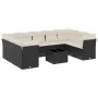 Garden sofa set 10 pieces with black synthetic rattan cushions by , Garden sets - Ref: Foro24-3218136, Price: 576,41 €, Disco...