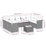 Garden sofa set 10 pieces with black synthetic rattan cushions by , Garden sets - Ref: Foro24-3218136, Price: 576,41 €, Disco...