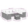 Gartensofa-Set 10-teilig mit schwarzen synthetischen Rattankissen von , Gartensets - Ref: Foro24-3218136, Preis: 546,52 €, Ra...