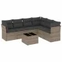 Set de sofás de jardín 7 piezas con cojines ratán PE gris de , Conjuntos de jardín - Ref: Foro24-3217690, Precio: 411,48 €, D...