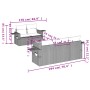 6-teiliges Gartenmöbel-Set und graue synthetische Rattankissen von , Modulare Sofas für den Außenbereich - Ref: Foro24-322445...
