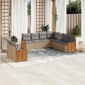 9-piece garden sofa set with beige synthetic rattan cushions by , Garden sets - Ref: Foro24-3227781, Price: 624,82 €, Discoun...