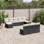 Gartensofa-Set 10-teilig mit schwarzen synthetischen Rattankissen von , Gartensets - Ref: Foro24-3228065, Preis: 499,39 €, Ra...
