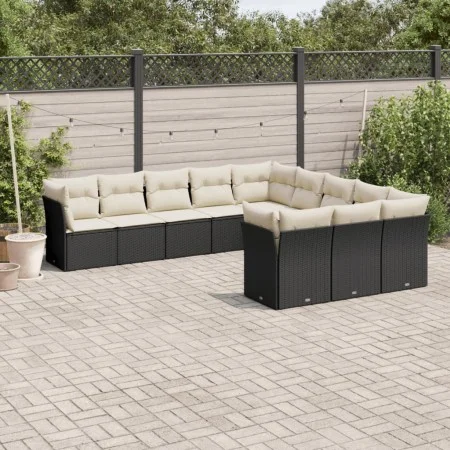 11-piece garden sofa set and black synthetic rattan cushions by , Garden sets - Ref: Foro24-3218406, Price: 641,07 €, Discoun...