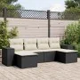 6-piece garden sofa set and black synthetic rattan cushions by , Garden sets - Ref: Foro24-3222915, Price: 350,51 €, Discount: %