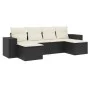 6-piece garden sofa set and black synthetic rattan cushions by , Garden sets - Ref: Foro24-3222915, Price: 350,51 €, Discount: %