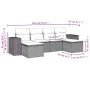 6-piece garden sofa set and black synthetic rattan cushions by , Garden sets - Ref: Foro24-3222915, Price: 350,51 €, Discount: %