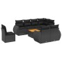 8-teiliges Gartensofa-Set und schwarze synthetische Rattankissen von , Gartensets - Ref: Foro24-3225096, Preis: 613,52 €, Rab...