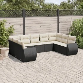 8-piece garden sofa set and black synthetic rattan cushions by , Modular outdoor sofas - Ref: Foro24-3221795, Price: 555,16 €...