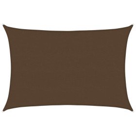 Toldo de vela HDPE marrón 160 g/m² 5x7 m