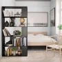 Estantería/divisor madera contrachapada negro 80x24x159 cm de vidaXL, Librerías y estanterías - Ref: Foro24-800100, Precio: 6...