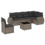 7-teiliges Gartensofa-Set mit grauen PE-Rattan-Kissen von , Gartensets - Ref: Foro24-3221439, Preis: 438,44 €, Rabatt: %