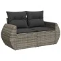 7-piece garden sofa set with gray PE rattan cushions by , Garden sets - Ref: Foro24-3221439, Price: 447,02 €, Discount: %