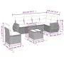 7-piece garden sofa set with gray PE rattan cushions by , Garden sets - Ref: Foro24-3221439, Price: 447,02 €, Discount: %